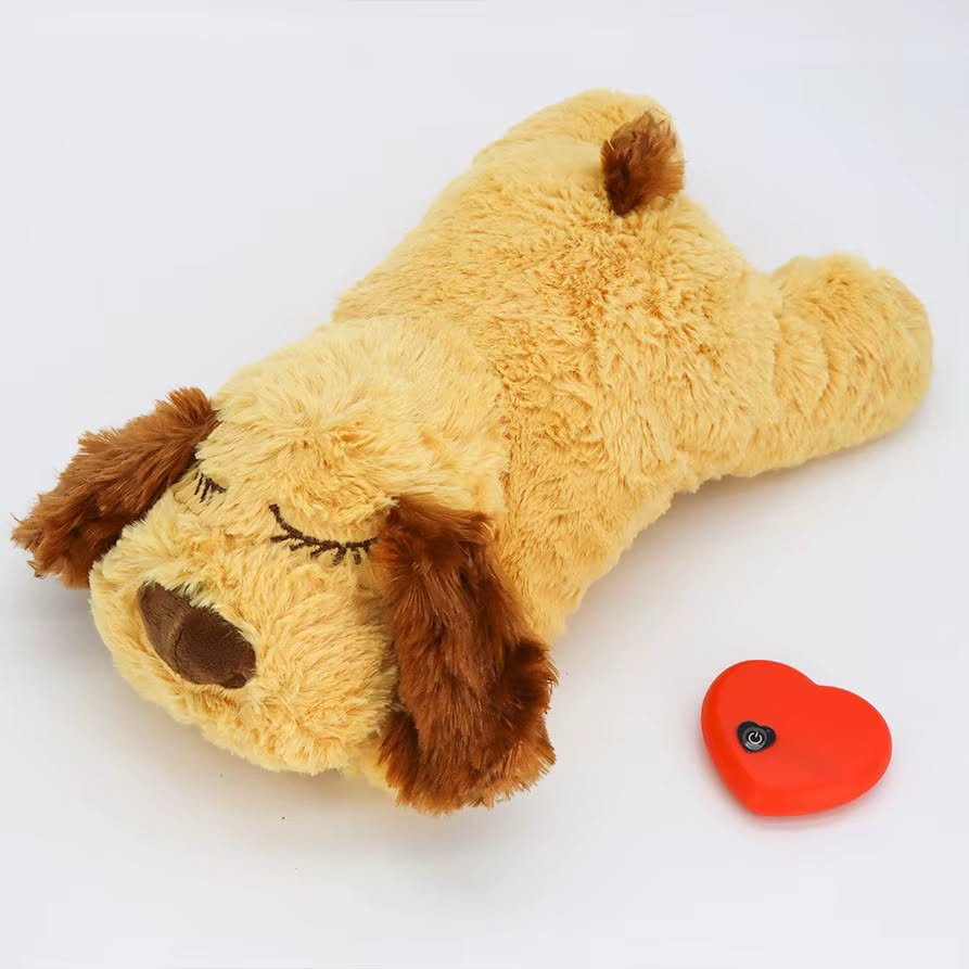 Pawbeat plush dog toy with heart pack